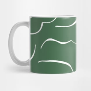 Dark green color wavey pattern Mug